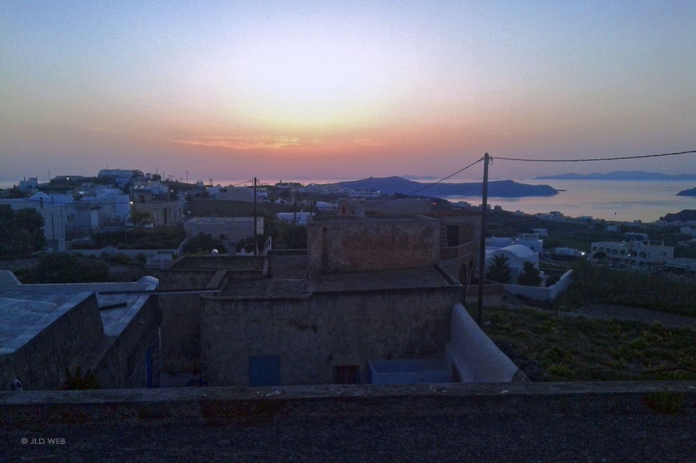 Sunset from Pyrgos, Santorini © jldweb